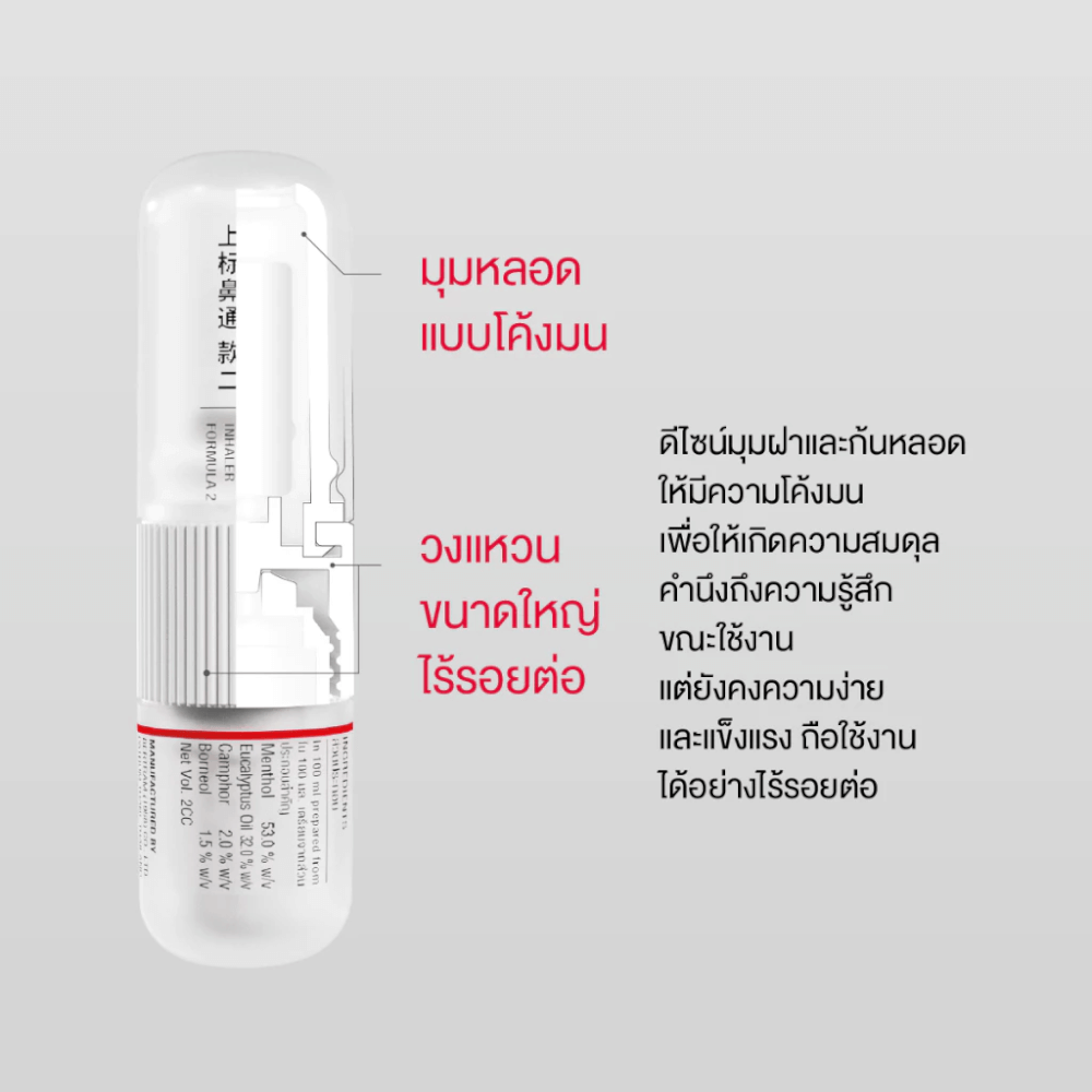 ยาดม เซียงเพียว สูตร 2 ขนาด 2 ซีซี (จำนวน 12 ชิ้น)